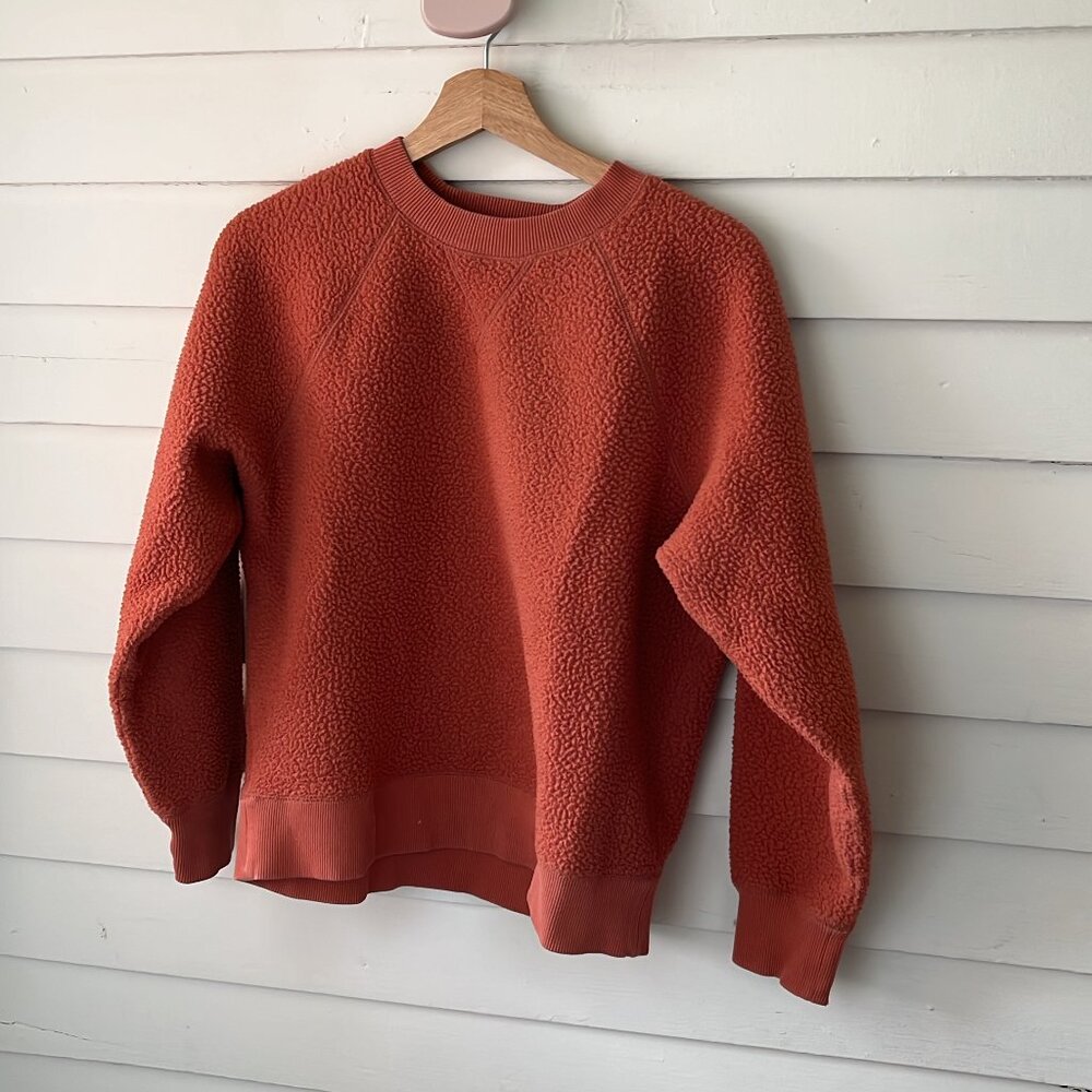 Everlane Renew Sherpa Fleece Sweatshirt, Large